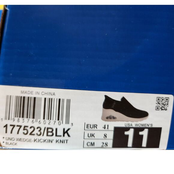 Skechers Slip-Ins Hands Free Women’s Size 11 Black Memory Foam Sneakers - Picture 2 of 11